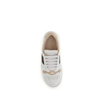 Gucci White Calf Leather Bos Taurus Athletic Sneakers