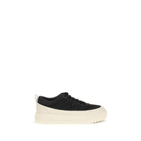 Moncler Black Calf Leather Bos Taurus Athletic Sneakers