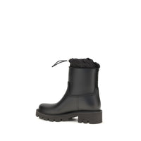 Moncler Black Pvc Rain Boots