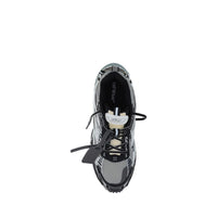 Off-White Gray Polyurethane Athletic Sneakers