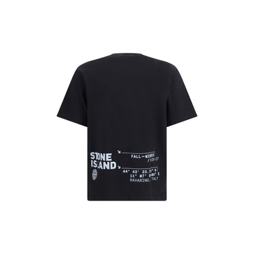 Stone Island Black Cotton T-Shirt