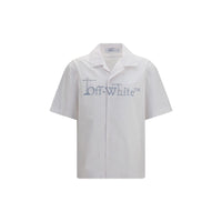Off-White White Cotton Pattern Shirt