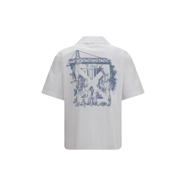 Off-White White Cotton Pattern Shirt