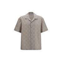 Off-White Beige Cotton Pattern Shirt