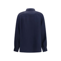 Max Mara Blue Silk Shirt