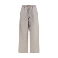 Off-White Beige Cotton Casual Pants
