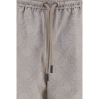 Off-White Beige Cotton Casual Pants