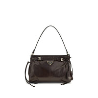 Prada Brown Calf Leather Bos Taurus Handbag