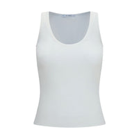 Max Mara White Viscose Tank Tops