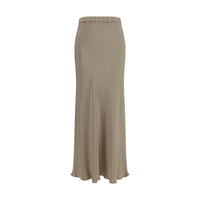 Max Mara Beige Silk Long Skirt