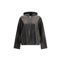 Khaite Black Lamb Ovis Aries Aries Leather Jacket