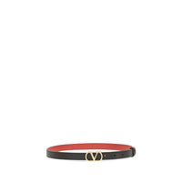 Valentino Garavani Black Calf Leather Bos Taurus Regular Belt