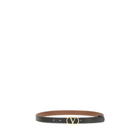 Valentino Garavani Black Calf Leather Bos Taurus Belt