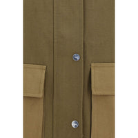 Ganni Bicolor Cotton Full-Length Jacket