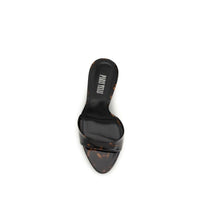 Paris Texas Black Calf Leather Bos Taurus Mules