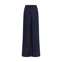 Max Mara Blue Silk Casual Pants