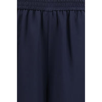 Max Mara Blue Silk Casual Pants