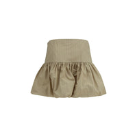 Ganni Beige Cotton Mini Skirt