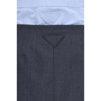 Prada Gray Cotton Midi Skirt