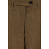 Prada Brown Wool Oves Aries Dress Pants