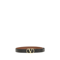 Valentino Garavani Black Calf Leather Bos Taurus Belt