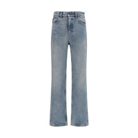 Golden Goose Blue Cotton Straight-Leg Jeans