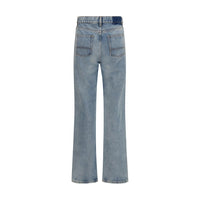 Golden Goose Blue Cotton Straight-Leg Jeans
