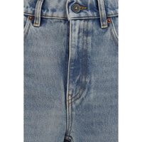 Golden Goose Blue Cotton Straight-Leg Jeans