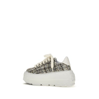 Casadei Multicolor Fabric Platform Sneakers