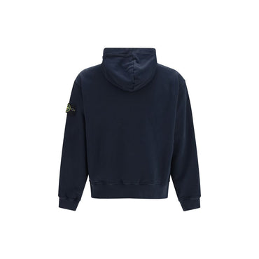 Stone Island Blue Cotton Sweatshirt