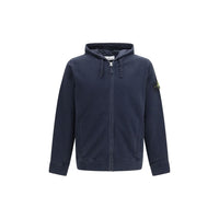 Stone Island Blue Cotton Sweatshirt