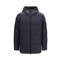 Stone Island Blue Goose Down Full-Length Jacket