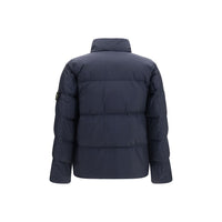 Stone Island Blue Polyamide Full-Length Jacket