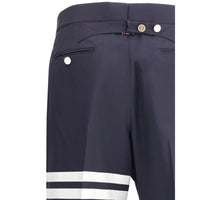Thom Browne Blue Wool Oves Aries Pants