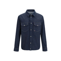 Moncler Blue Cotton Denim Jacket