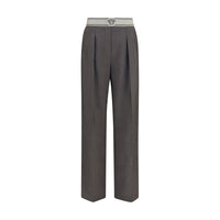 Versace Gray Wool Oves Aries Pants