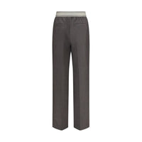 Versace Gray Wool Oves Aries Pants