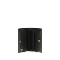 Ferragamo Black Calf Leather Bos Taurus Wallet