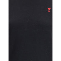 Ami Paris Black Merino Wool Turtleneck