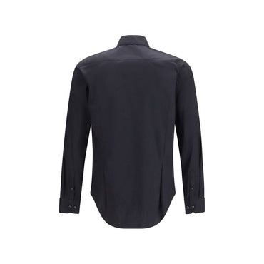 Giorgio Armani Black Cotton Dress Shirt