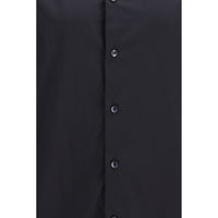 Giorgio Armani Black Cotton Dress Shirt