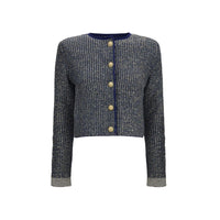 Balmain Blue Polyamide Cardigan