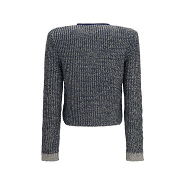 Balmain Blue Polyamide Cardigan