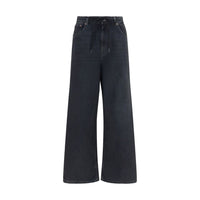 MM6 Black Cotton Relaxed Fit Jeans