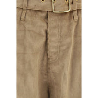 Darkpark Beige Cotton Casual Pants