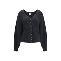 Khaite Gray Cashmere Cardigan
