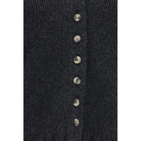 Khaite Gray Cashmere Cardigan