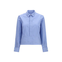 Sacai Blue Cotton Pattern Shirt