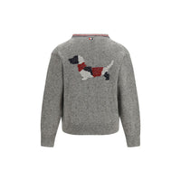 Thom Browne Gray Wool Oves Aries Cardigan