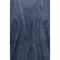 Etro Blue Silk Turtleneck